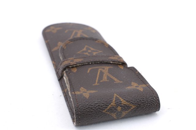 Authentic Louis Vuitton Monogram Etui Styro Pen Case M62990 LV 2696E