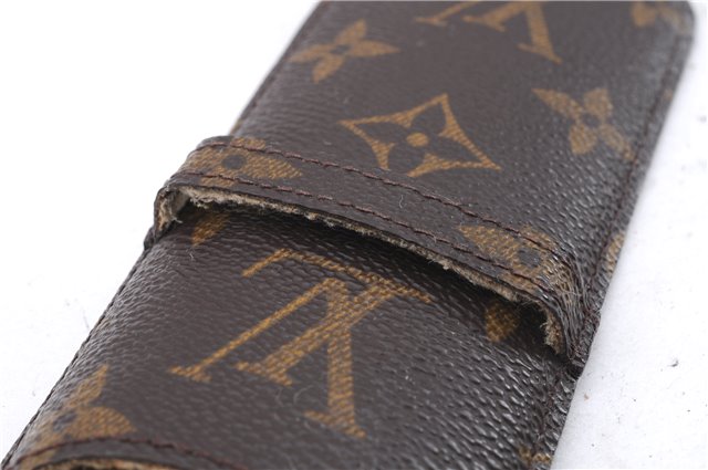 Authentic Louis Vuitton Monogram Etui Styro Pen Case M62990 LV 2696E