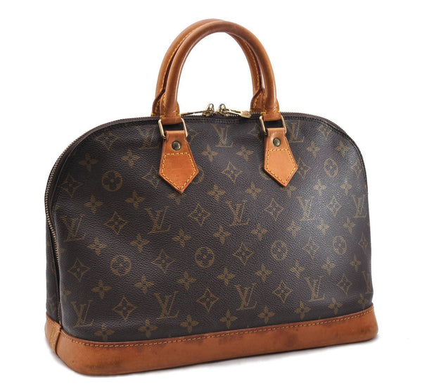 Authentic LOUIS VUITTON Monogram Alma Hand Bag M51130 LV 2698B