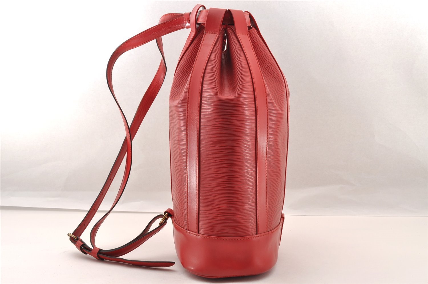 Authentic Louis Vuitton Epi Randonnee PM Shoulder Bag Red LV 2698I