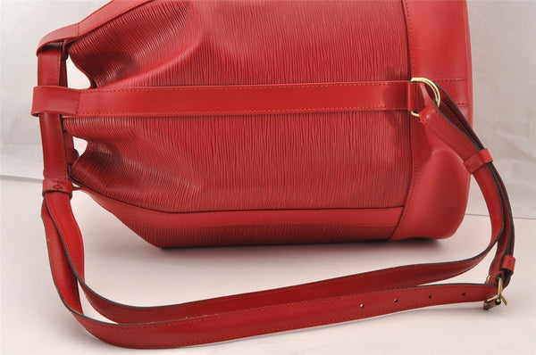 Authentic Louis Vuitton Epi Randonnee PM Shoulder Bag Red LV 2698I