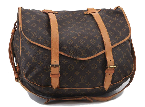 Auth Louis Vuitton Monogram Saumur 43 Shoulder Cross Body Bag M42252 LV 2701D