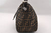 Authentic FENDI Zucca Mamma Baguette Shoulder Bag Canvas Leather Brown 2702I
