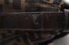 Authentic FENDI Zucca Mamma Baguette Shoulder Bag Canvas Leather Brown 2702I