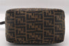 Authentic FENDI Zucca Mamma Baguette Shoulder Bag Canvas Leather Brown 2702I