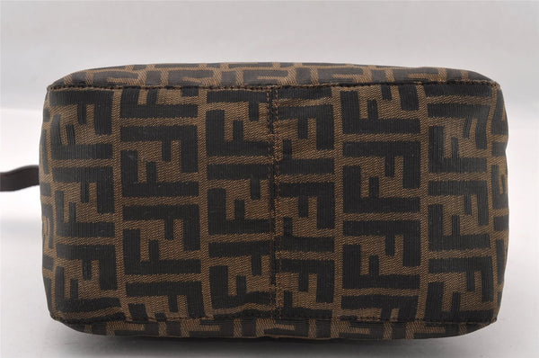 Authentic FENDI Zucca Mamma Baguette Shoulder Bag Canvas Leather Brown 2702I