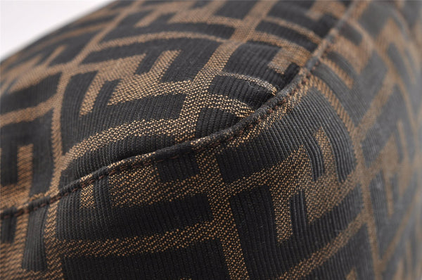Authentic FENDI Zucca Mamma Baguette Shoulder Bag Canvas Leather Brown 2702I