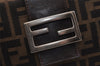 Authentic FENDI Zucca Mamma Baguette Shoulder Bag Canvas Leather Brown 2702I