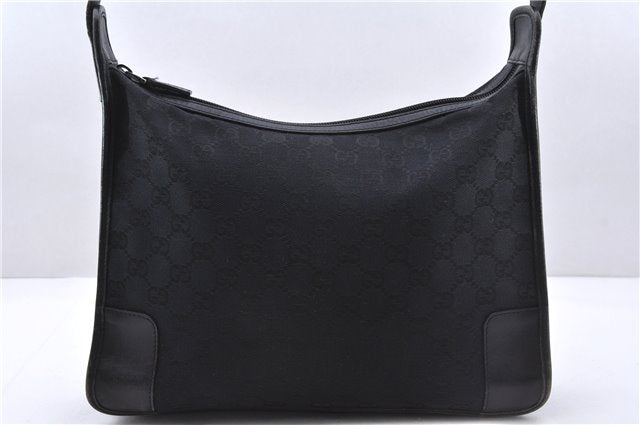 Authentic GUCCI Shoulder Hand Bag GG Canvas Leather 0014205 Black 2703E