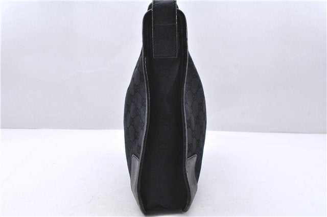 Authentic GUCCI Shoulder Hand Bag GG Canvas Leather 0014205 Black 2703E