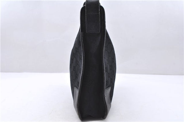 Authentic GUCCI Shoulder Hand Bag GG Canvas Leather 0014205 Black 2703E