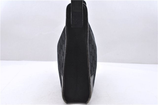 Authentic GUCCI Shoulder Hand Bag GG Canvas Leather 0014205 Black 2703E