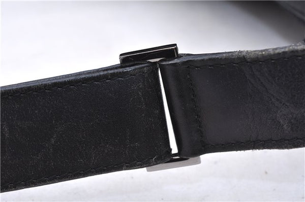 Authentic GUCCI Shoulder Hand Bag GG Canvas Leather 0014205 Black 2703E