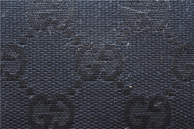 Authentic GUCCI Shoulder Hand Bag GG Canvas Leather 0014205 Black 2703E