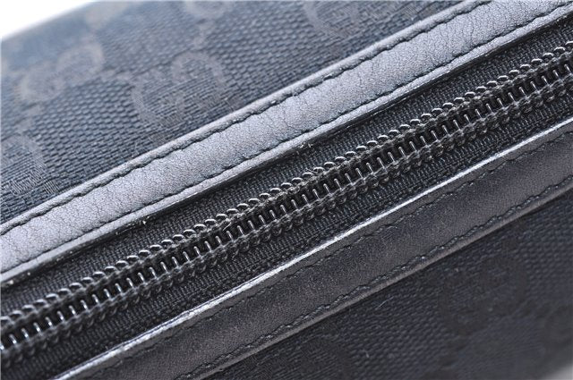 Authentic GUCCI Shoulder Hand Bag GG Canvas Leather 0014205 Black 2703E