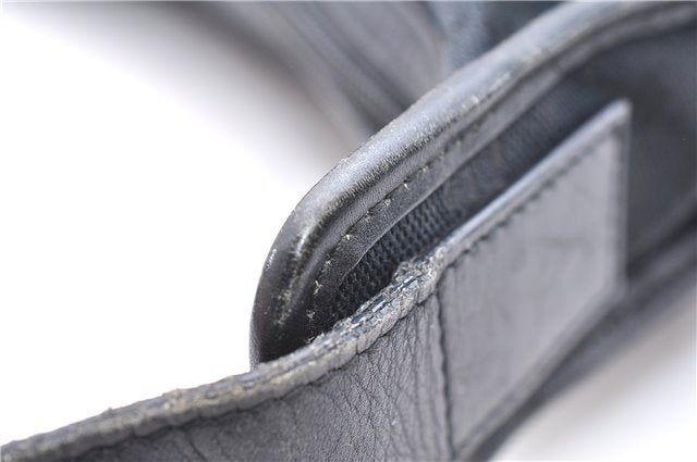 Authentic GUCCI Shoulder Hand Bag GG Canvas Leather 0014205 Black 2703E