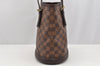 Authentic Louis Vuitton Damier Marais Bucket Shoulder Tote Bag N42240 LV 2703I