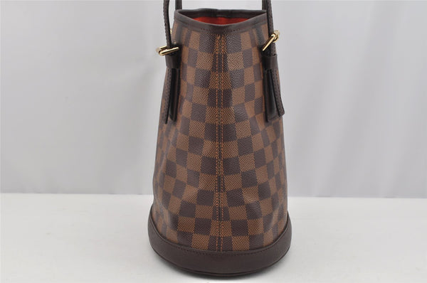 Authentic Louis Vuitton Damier Marais Bucket Shoulder Tote Bag N42240 LV 2703I