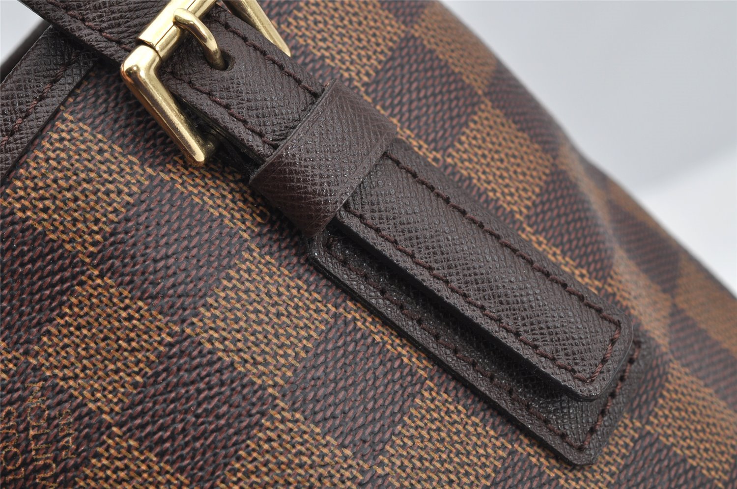 Authentic Louis Vuitton Damier Marais Bucket Shoulder Tote Bag N42240 LV 2703I