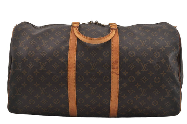 Authentic Louis Vuitton Monogram Keepall 55 Travel Boston Bag M41424 LV 2704I