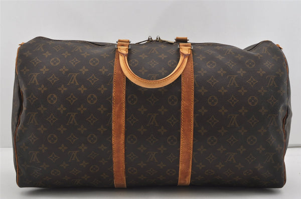 Authentic Louis Vuitton Monogram Keepall 55 Travel Boston Bag M41424 LV 2704I