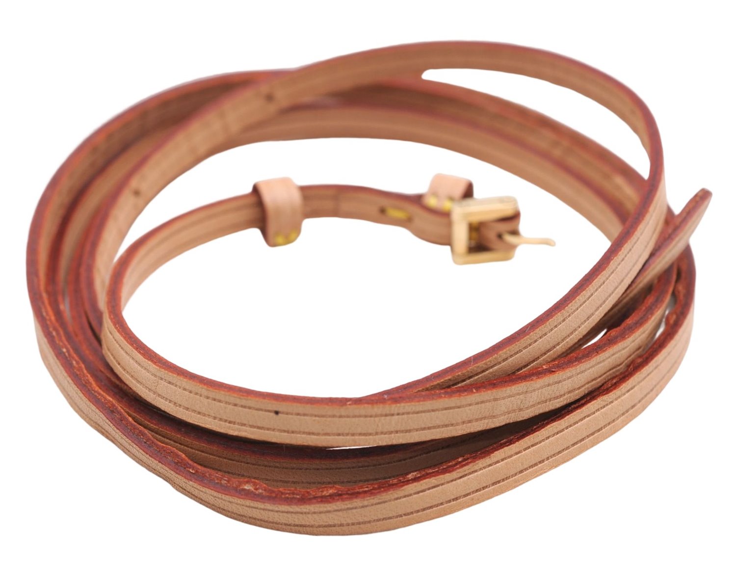 Authentic Louis Vuitton Leather Shoulder Strap Beige 49.6