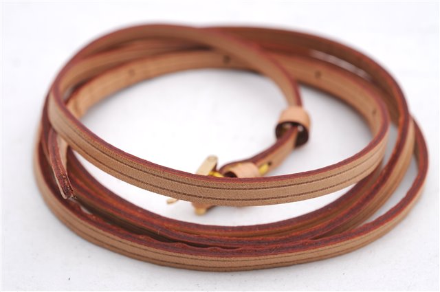 Authentic Louis Vuitton Leather Shoulder Strap Beige 49.6