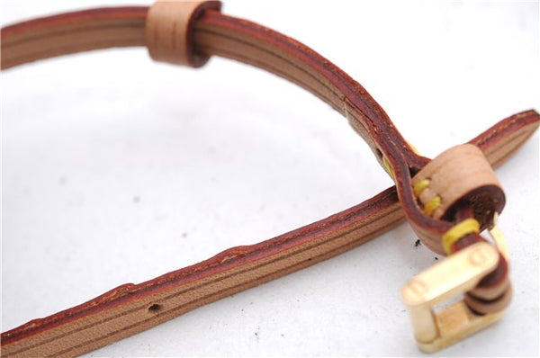 Authentic Louis Vuitton Leather Shoulder Strap Beige 49.6" LV 2705E