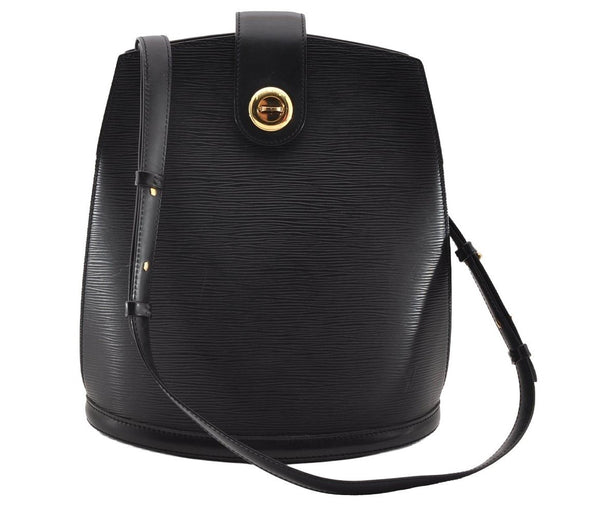 Authentic Louis Vuitton Epi Cluny Shoulder Bag Purse Black M52252 LV 2705I