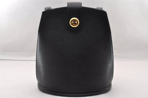 Authentic Louis Vuitton Epi Cluny Shoulder Bag Purse Black M52252 LV 2705I