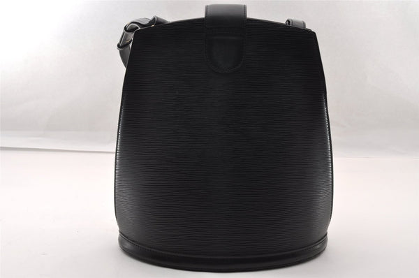 Authentic Louis Vuitton Epi Cluny Shoulder Bag Purse Black M52252 LV 2705I