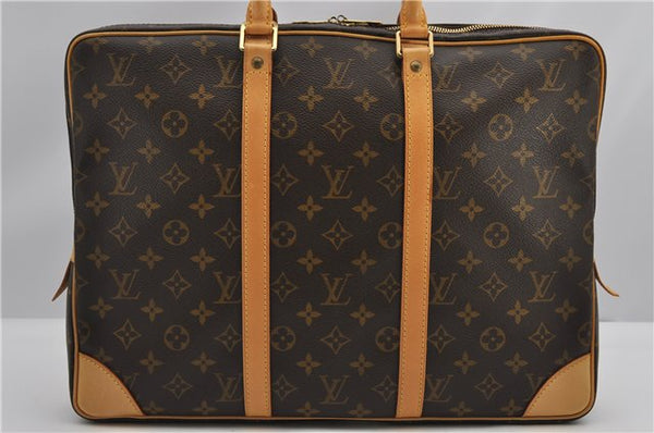 Authentic Louis Vuitton Monogram Porte Documents Voyage M53361 Briefcase 2706F