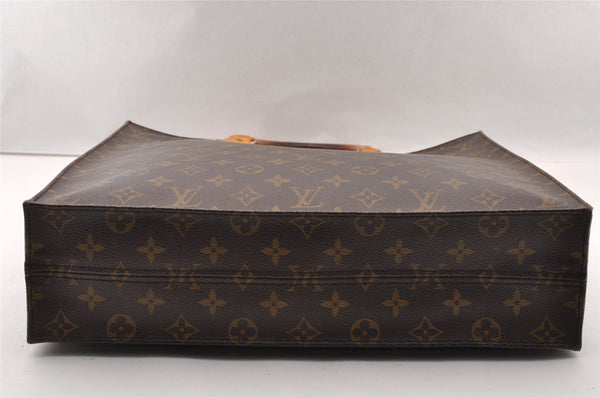 Authentic Louis Vuitton Monogram Sac Plat Hand Tote Bag M51140 LV 2708I