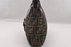 Authentic FENDI Zucca Vintage Shoulder Bag Purse Canvas Leather Brown 2709I