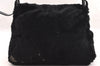 Authentic FENDI Mamma Baguette Shoulder Hand Bag Unborn Calf Leather Black 2710I