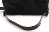 Authentic FENDI Mamma Baguette Shoulder Hand Bag Unborn Calf Leather Black 2710I