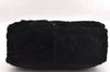 Authentic FENDI Mamma Baguette Shoulder Hand Bag Unborn Calf Leather Black 2710I
