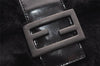 Authentic FENDI Mamma Baguette Shoulder Hand Bag Unborn Calf Leather Black 2710I