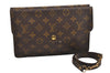 Auth Louis Vuitton Monogram Pochette Double Rabat Shoulder Bag M51815 LV 2713I