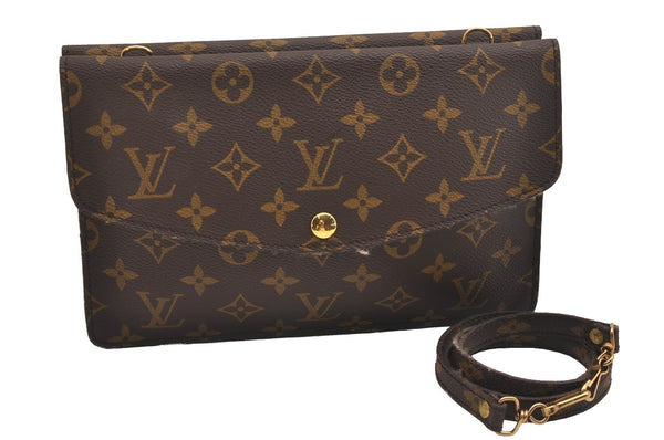 Auth Louis Vuitton Monogram Pochette Double Rabat Shoulder Bag M51815 LV 2713I