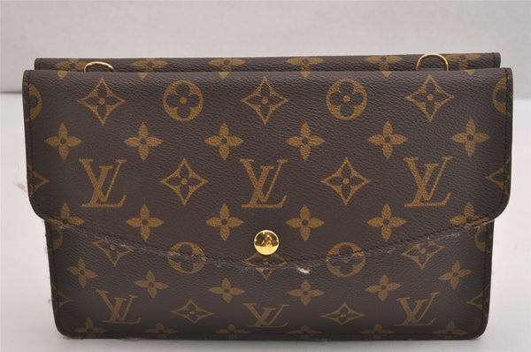 Auth Louis Vuitton Monogram Pochette Double Rabat Shoulder Bag M51815 LV 2713I