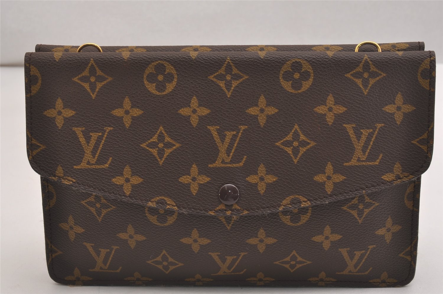 Auth Louis Vuitton Monogram Pochette Double Rabat Shoulder Bag M51815 LV 2713I