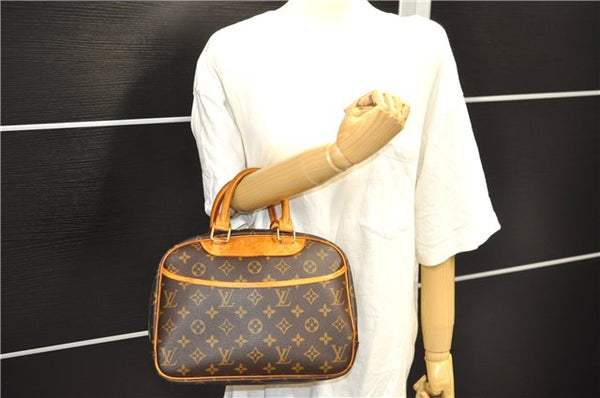 Authentic Louis Vuitton Monogram Trouville Hand Bag Purse M42228 LV 2714D
