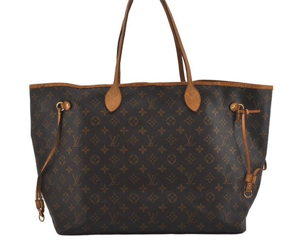 Authentic Louis Vuitton Monogram Neverfull GM Shoulder Tote Bag M40157 LV 2714I