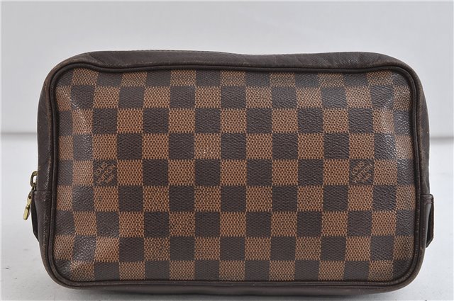 Authentic Louis Vuitton Damier Trousse Toilette Clutch Hand Bag N47623 LV 2715D