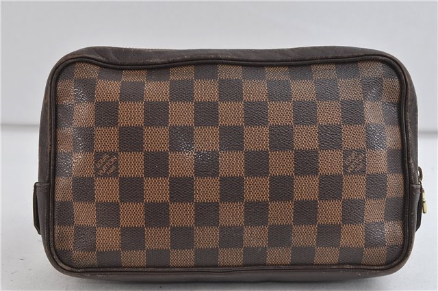 Authentic Louis Vuitton Damier Trousse Toilette Clutch Hand Bag N47623 LV 2715D