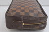 Authentic Louis Vuitton Damier Trousse Toilette Clutch Hand Bag N47623 LV 2715D
