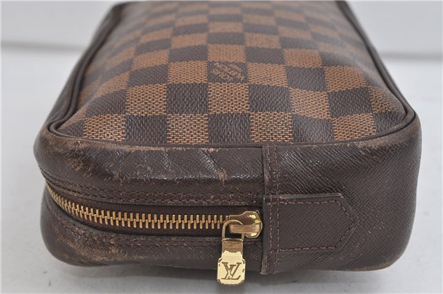 Authentic Louis Vuitton Damier Trousse Toilette Clutch Hand Bag N47623 LV 2715D