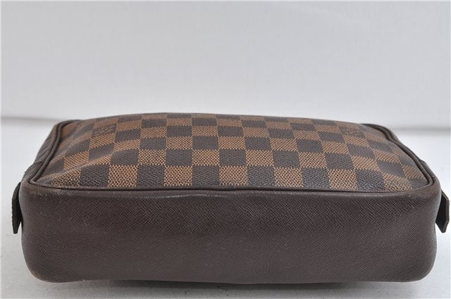 Authentic Louis Vuitton Damier Trousse Toilette Clutch Hand Bag N47623 LV 2715D