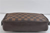 Authentic Louis Vuitton Damier Trousse Toilette Clutch Hand Bag N47623 LV 2715D